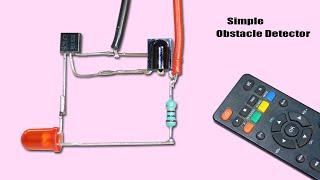 Simple Obstacle detector Circuit  IR Sensor Using