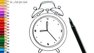 How To Draw An Alarm Clock