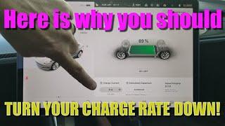 Here is why you should turn the charge rate down on your Tesla