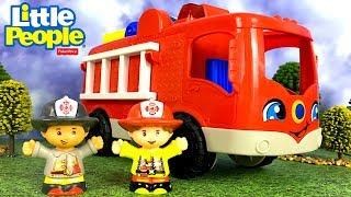 FISHER PRICE LITTLE PEOPLE HELPING OTHERS FIRE TRUCK - UNBOXING