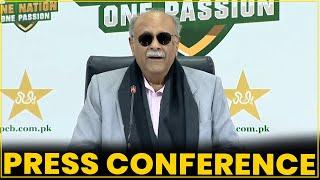 Mr Najam Sethi Chairman of the PCB Management Committee Press Conference