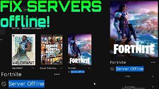 How to fix Fortnite Server Offline Chapter 4 Season 1  epic games server offline