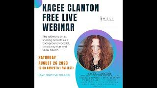 LIVE WEBINAR WITH KACEE C  Vocalist for JOE COCKER Luis Miguel. Broadway star