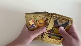 Opening golden Pokémon cards 55pcs from AliExpress