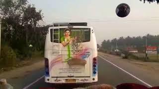 Kerala tourist bus overtaking  air horn Sumagalyz bus chasing..... Salem highway..kolamass driving