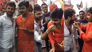 Khesari Lal Yadav पहुंचे पवन सिंह की बर्थडे पार्टी में - Pawan Singh Birthday Party Celebration 2021