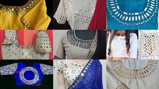 Best new Blouse Design PhotosMirror Work Blouse Design Photosembroidery