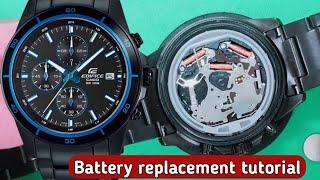 How to change the battery on Casio Edifice EFR-526