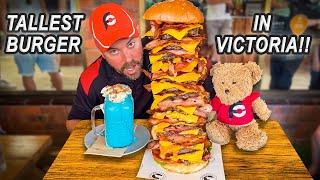 No Amateur Had Eaten HALF of Famished Wolfs 15-Patty Skyscraper Bacon Cheeseburger Challenge