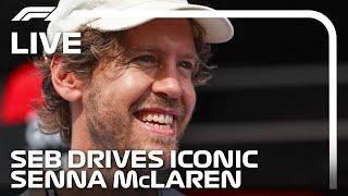 LIVE Sebastian Vettel Drives Sennas Historic 1993 McLaren MP48