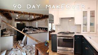 DIY EXTREME HOME MAKEOVER 90 Day Transformation  Kitchen Living Room Dining Room Bathroom