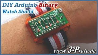 DIY Arduino binary watch shield by 3d-proto.de EN