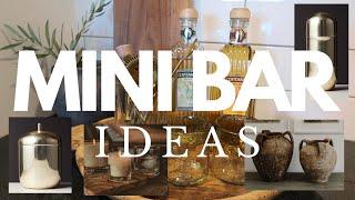 AT HOME MINI BAR IDEAS  MINI BAR TOUR  APARTMENT DECOR  BRANDY JACKSON