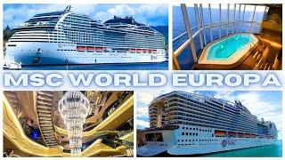 MSC WORLD EUROPA - Elaborate ship tour - deck by deck - all public places