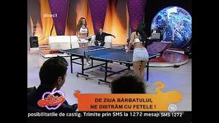 Daniela Crudu and Bianca Draguseanu play table tennis