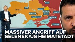 UKRAINE-KRIEG Selenskyjs Heimatstadt von massivem Raketenangriff erschüttert - Die Aktuelle Lage