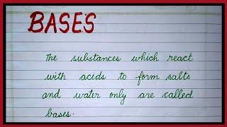 What is Bases ? What do you understand by Bases  Definition of Bases 