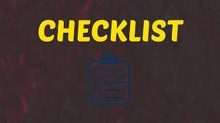 What Does CHECKLIST Means  Meanings And Definitions With Example in ENGLISH