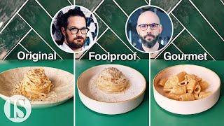 Cacio e Pepe Original vs. Foolproof vs. Gourmet with Luciano Monosilio  Answering Babish