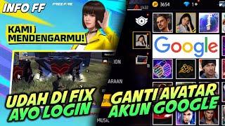 CARA GANTI FOTO PROFIL AVATAR FF YANG LOGIN MENGGUNAKAN AKUN GOOGLE  BUG GLOWALL SUDAH DI FIX