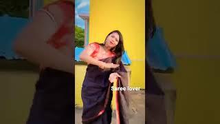 Hot serial actress dhakshana dance  saree navel show