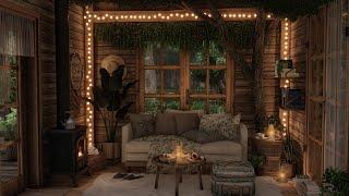Treehouse Sanctuary  Relax in a Cozy Treehouse With Crackling Fire Gentle Rain & Nature Sounds