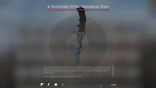 Huntsman Knife Damascus Steel  opened with toaster irl