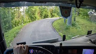 POV Concrete Truck Driving on Narrow Roads - Scania R450