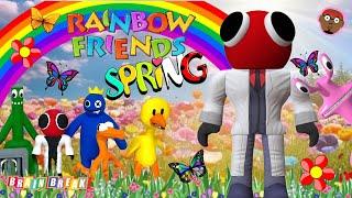 Rainbow Friends Spring  Springtime Run & Freeze  Brain Break  ROblox  PhonicsMan Fitness Club