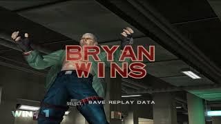 Tekken 4 Bryan Fury All Intros & Win Poses HD