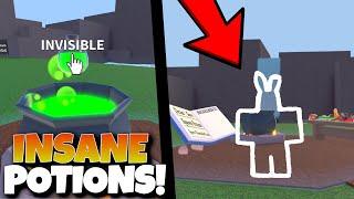 THE INVISIBLE NO CLIP POTION & INFINITE GROW Wacky Wizards Roblox