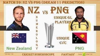 ICC T20 World Cup 24  Match 39 Player Prediction  New Zealand vs Papua New Guinea  Fantasy Tips