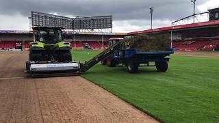 Fraise Mowing a Football Pitch