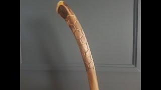 SIMPLE WALKING STICK PATTERN - carving