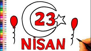 23 Nisan Resmi Çizimi  Kolay 23 Nisan Resmi Çizimi - 23 Nisan Resimleri - 23 Nisan Çizimleri