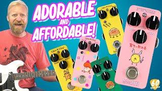 ADORABLE AFFORD-A-BOARD - Pedals from Effects Bakery - Fuzz UNIVIBE? Reverb Delay & Trem *cute*