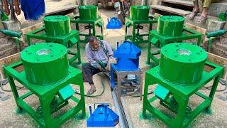 Incredible Technique of Stone Flour Machines Production at Roadside Factory