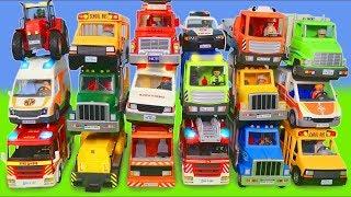 Excavator Fire Truck Police Cars Garbage Trucks Tractor Toy Vehicles for Kids