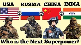 USA vs Russia vs China vs India military power comparison 2024  US vs Russia  world military power