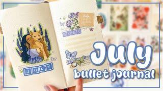 JULY 2024 PLAN WITH ME  Shiba Inu and Floral Bullet Journal Theme