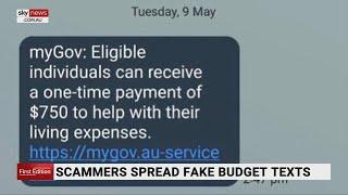 Scam text messages claiming to be sent from MyGov targeting Australians