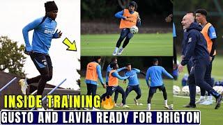 READY FOR BRIGHTONLavia And Gusto In Training Today Ahead Of Weekend Match.