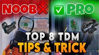 TOP 8 TDM Tips & Trick That Will Make You PRO  SENSITIVITY CODE  BGMIPUBG