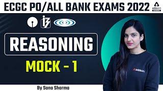 ECGC PO 2022 Notification  ECGC PO Reasoning Mock test -1  Sona Sharma