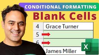 Highlighting Blank Cells in Microsoft Excel Using Conditional Formatting