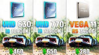 UHD 770 vs UHD 630 vs VEGA 11 - Test in 7 Games