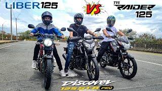 Tvs Raider 125 VS Yamaha Libero 125 VS Discover 125 str  ¡Batalla a MU3RT3 Drag Race