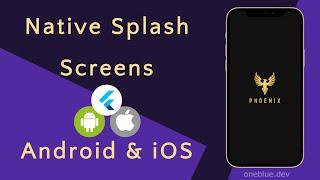 Flutter Splashscreen  Generate native splash screen iOS & Android