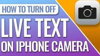 How To Turn Off Live Text On iPhone