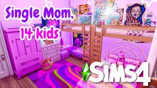 The Sims 4  Single Mom 14 Kids - Speed Build WVoice Over No CC